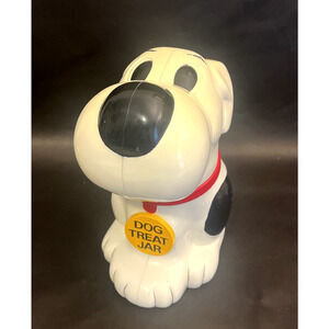 VINTAGE 1991 BARKING DOG TREAT COOKIE JAR- Works Requires 2 AA Batteries